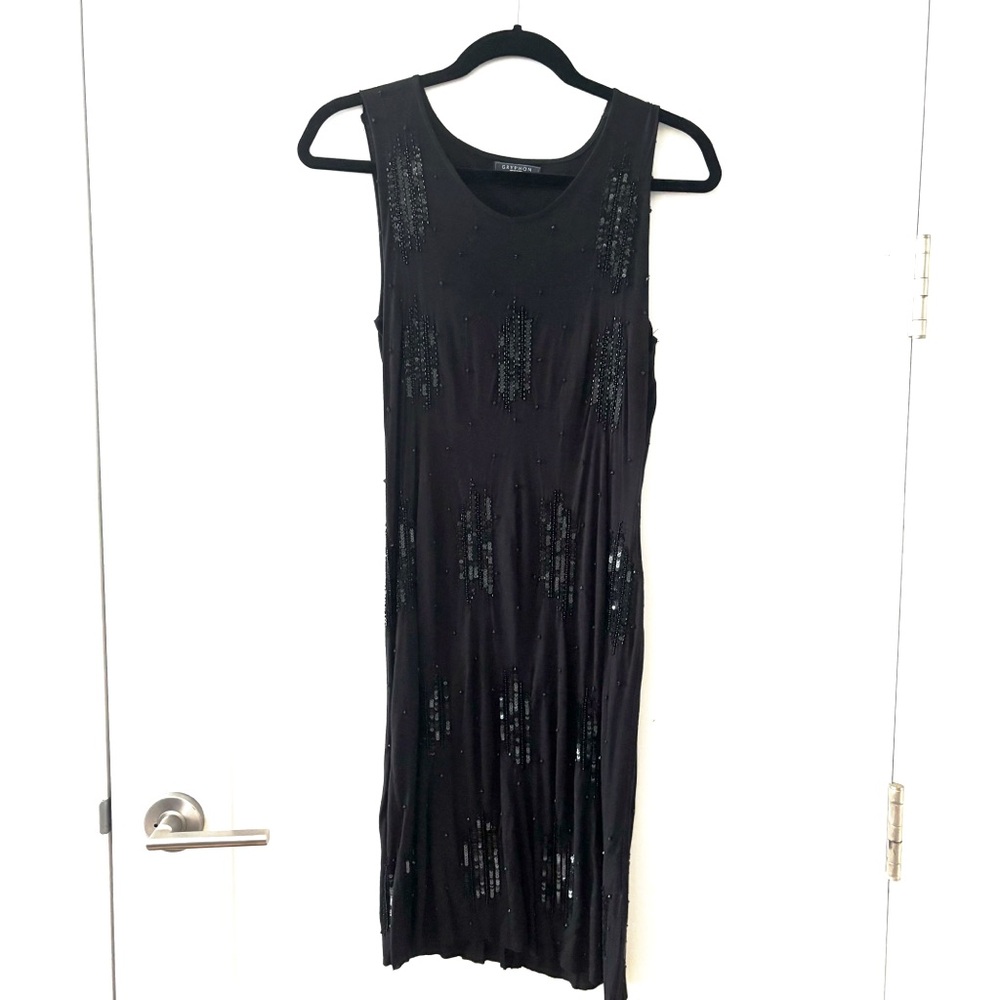 Gryphon Black Sequin Dress Size S